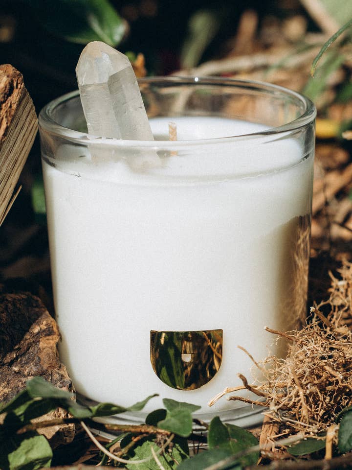 AETHER Candle 11oz · Quartz Crystal for Calm + Clarity for wholesale by Elemante