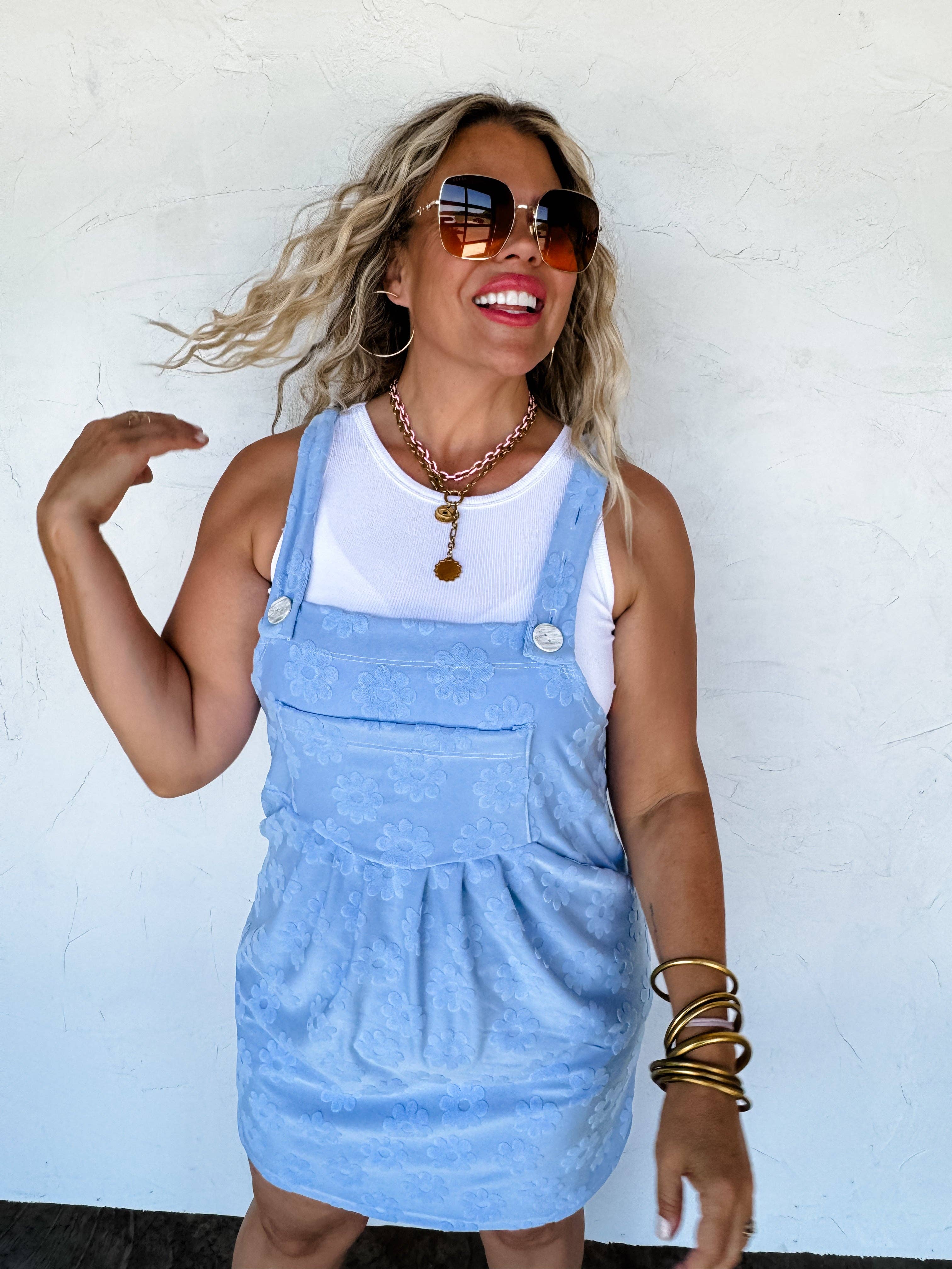 BLAKELEY - Wholesale Overalls - Women's - SUNSHINE & DAISIES OVERALL DRESS16