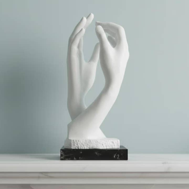 Sculpture « La Cathédrale » de Rodin, 37 cm (14,56 in), albâtre pour la vente par ArteSacraCaravaggio