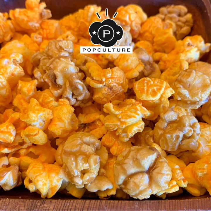 Extra G.O.A.T.â„¢ - Extra Buttery Caramel + Cheddar Cheese for wholesale by Popculture Gourmet Popcorn
