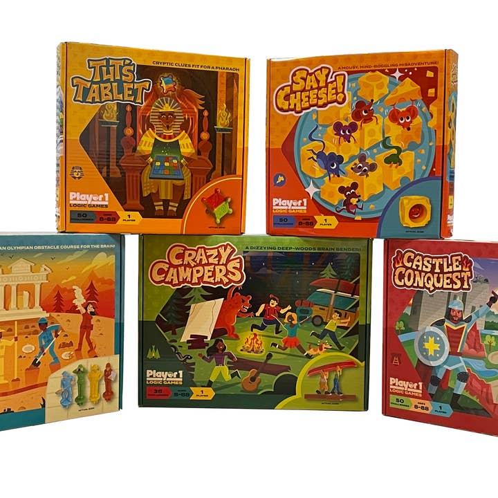 Project Genius - Wholesale Brain Game - Kids - Player One 10pc Bundle - Single Player Logic Games