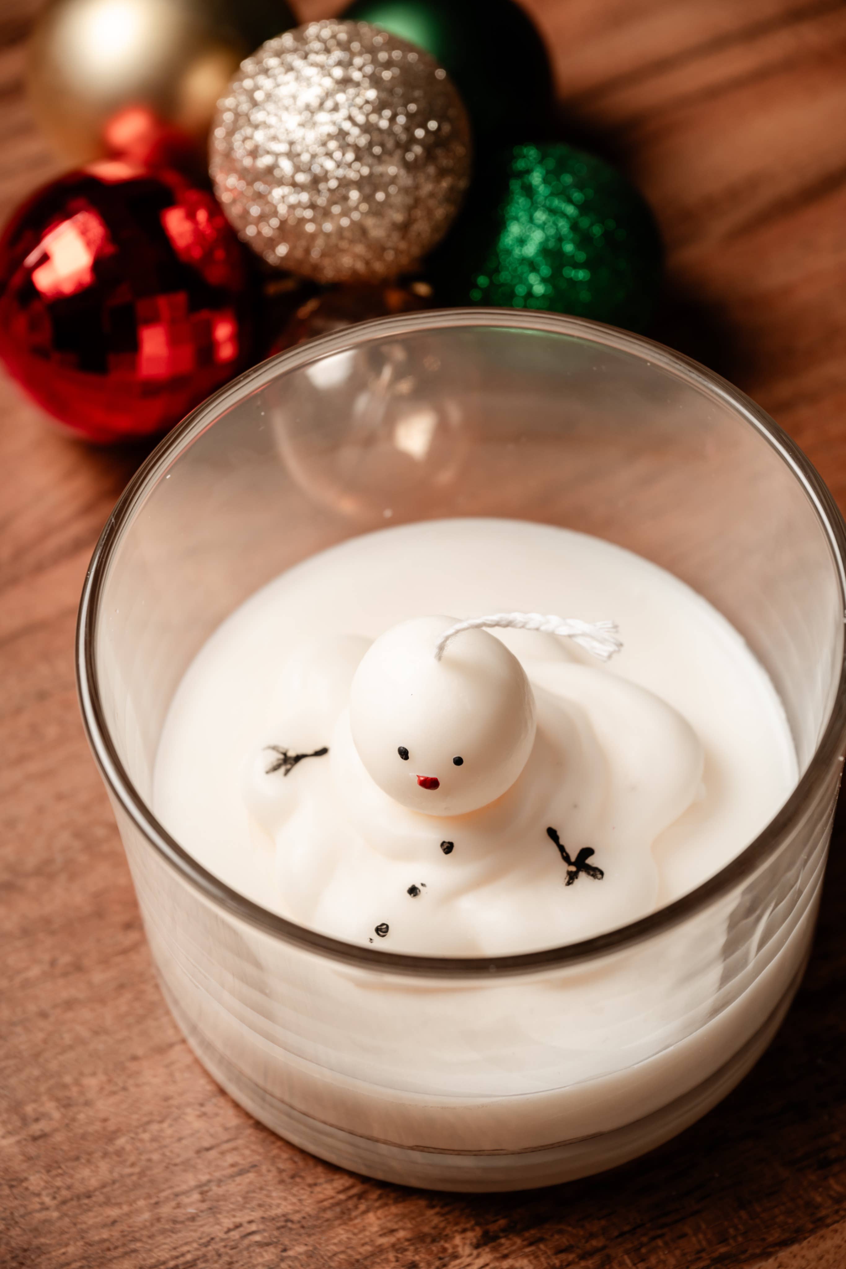 Allure CA - Wholesale Jar/Filled Candle - Melted Snowman in a Jar Candle - Christmas 3