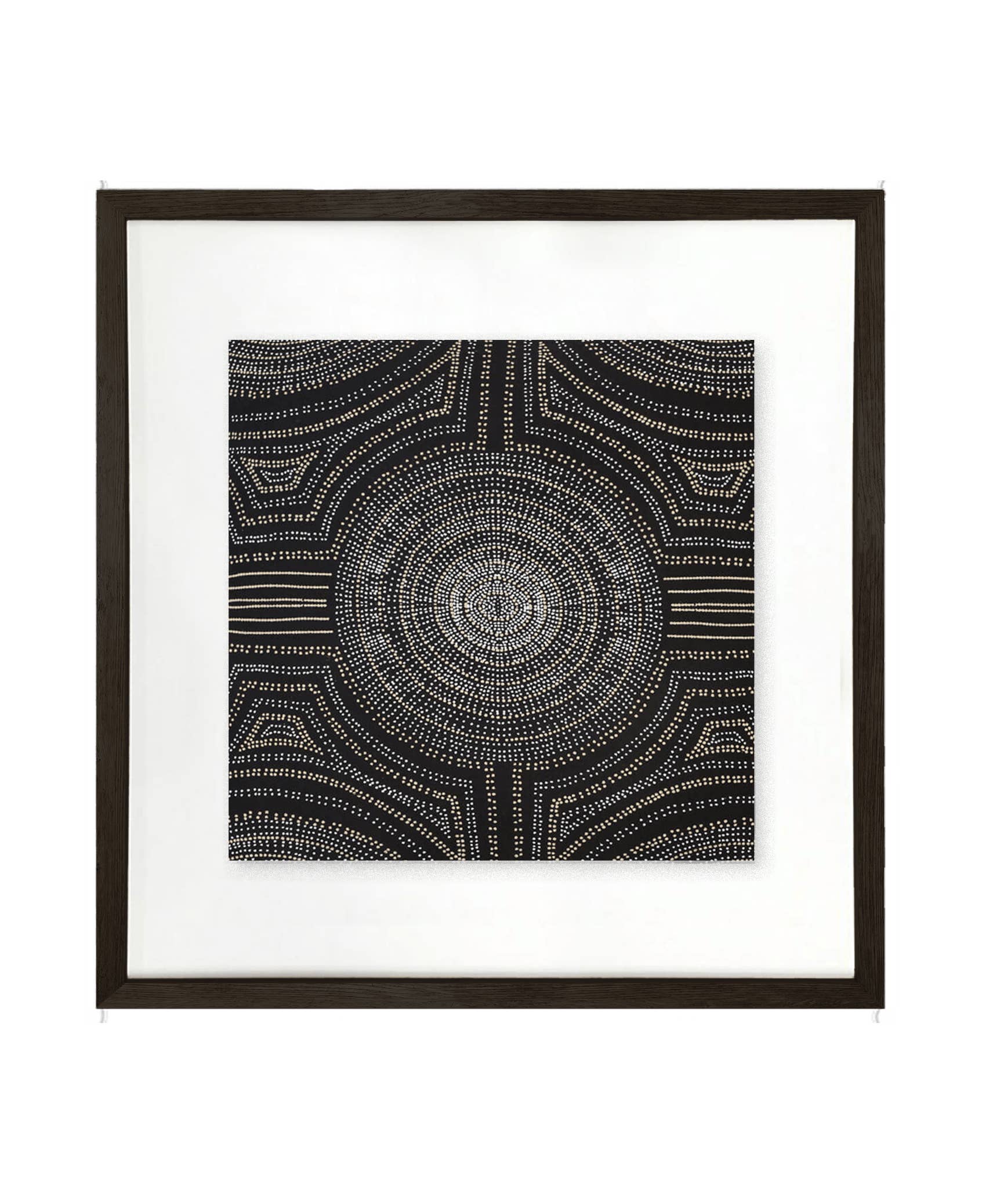 BHD HOME - Wholesale Tapestry/textile - Dreamtime Aboriginal Dot Black Artwork 50 x 50cm