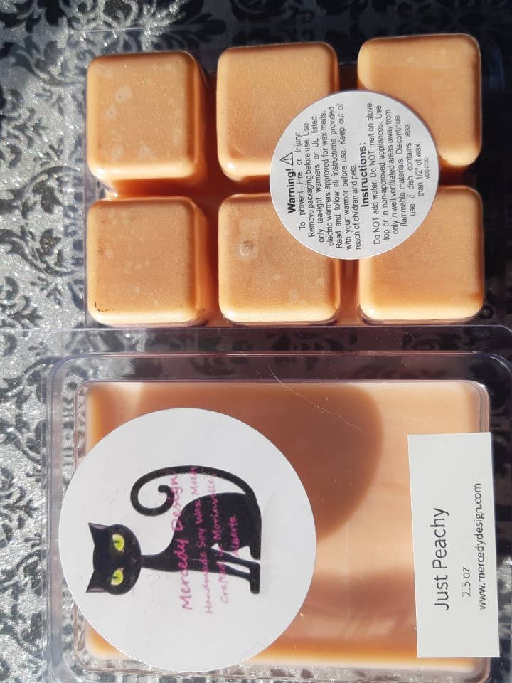 Cire fondante Just Peachy-Soy pour la vente par Mercedy Design Handmade Soy Wax Melts