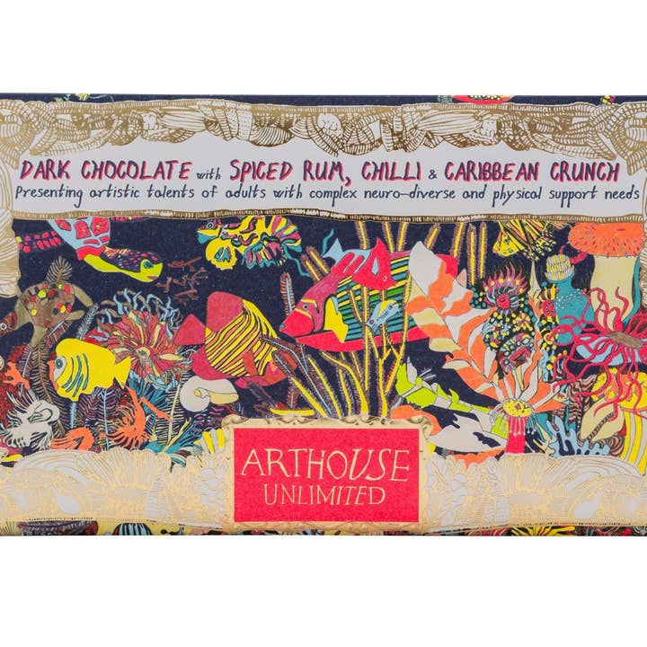 ARTHOUSE Unlimited - Wholesale Chocolate Bar - Angels of the Deep, Dark Chocolate Spice Rum, Chilli& Crunch