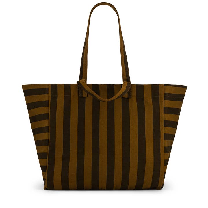 ELISA TOTE BAG STRIPES CUMIN - BLACK for wholesale by Rose in April