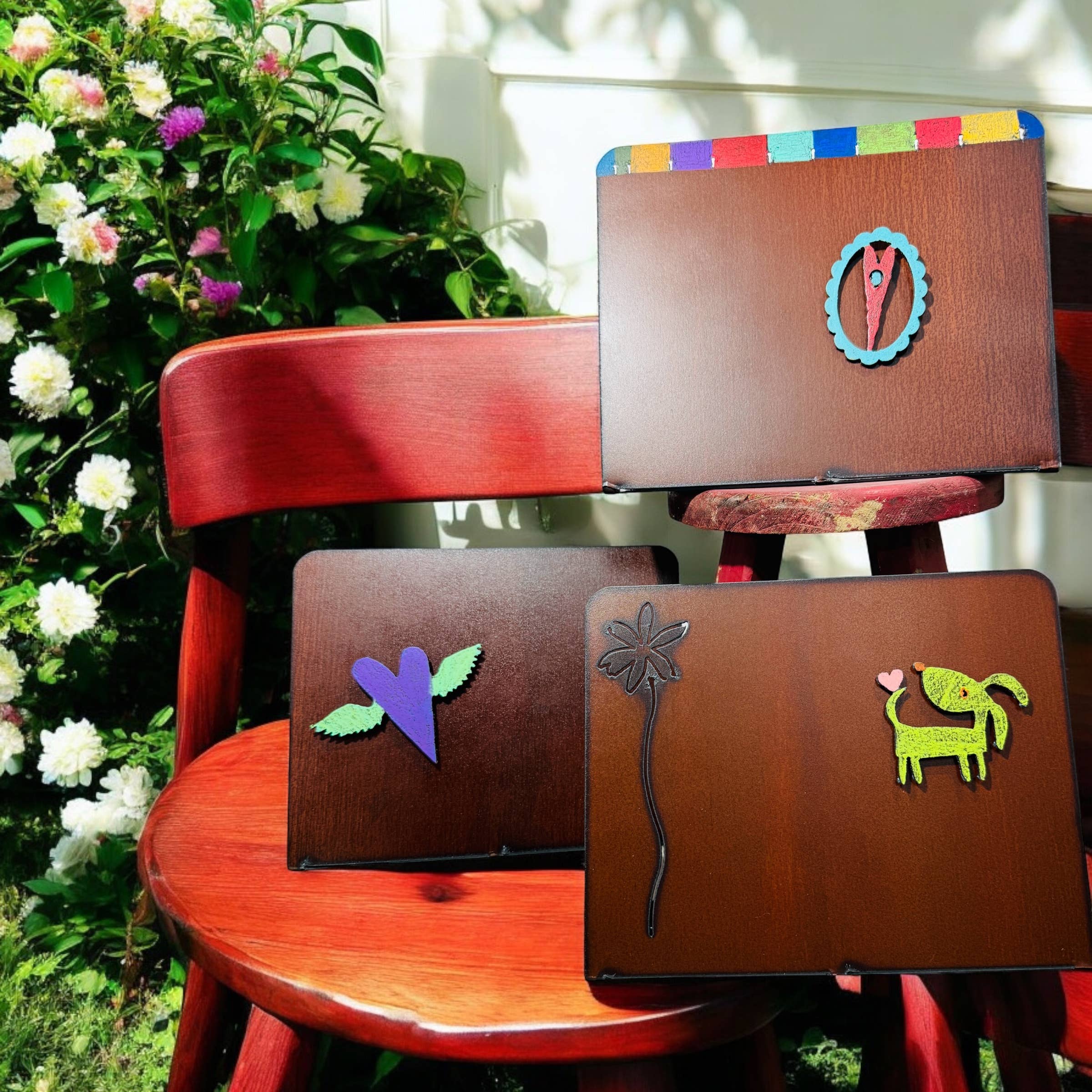 Whimsies - Vente Cadres photos - Cadre photo pour chien Cadre photo en forme de cœur en métal, cadeau impulsif1