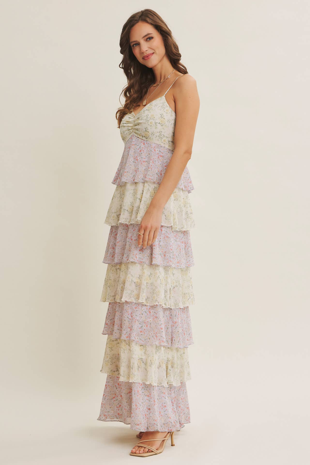 in february - Vente Robe – femme - DÉFINITION DE LA ROBE MAXI À VOLANTS FLORAUX FÉMINITÉ SANS SAISON30