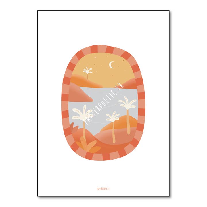 Cartaz "Medalhão dunas de verão" por atacado de Papier Poetic