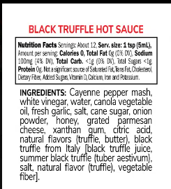 Melinda’s Foods, LLC - Vente Sauces piquantes - Mini-étui à sauce piquante à la truffe Melinda de 2 oz1