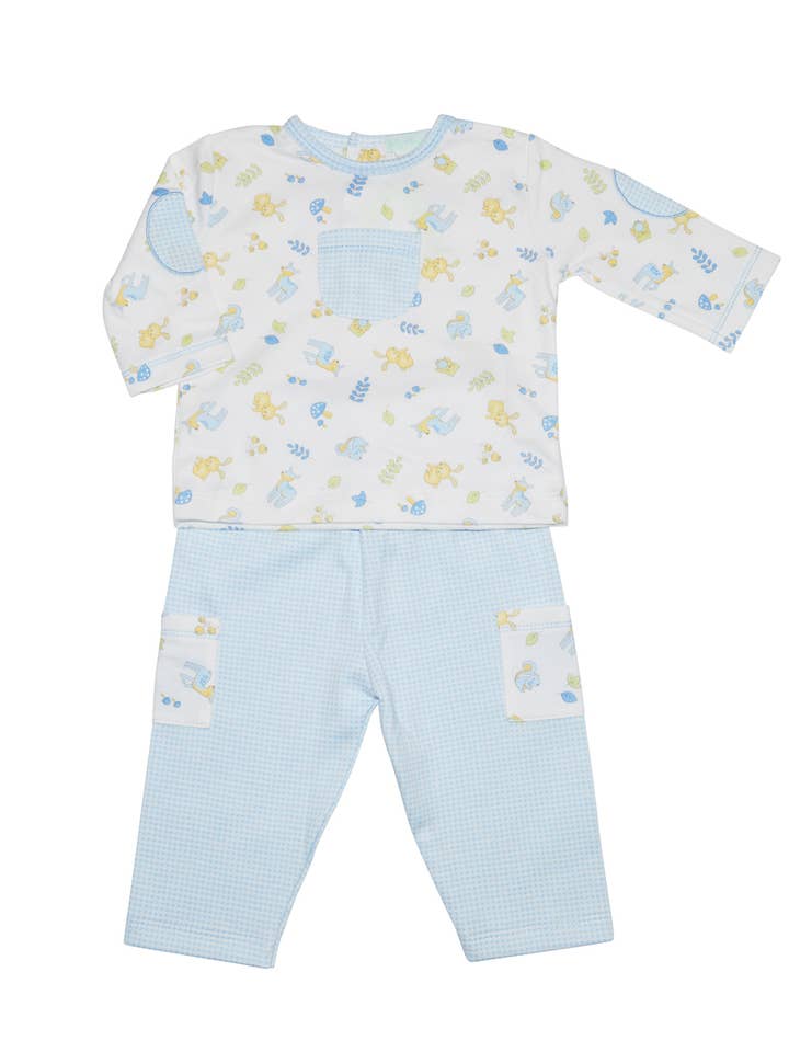 Blue Forest Baby Boy Pima Bomull Byxa Set för wholesale av Baby Threads