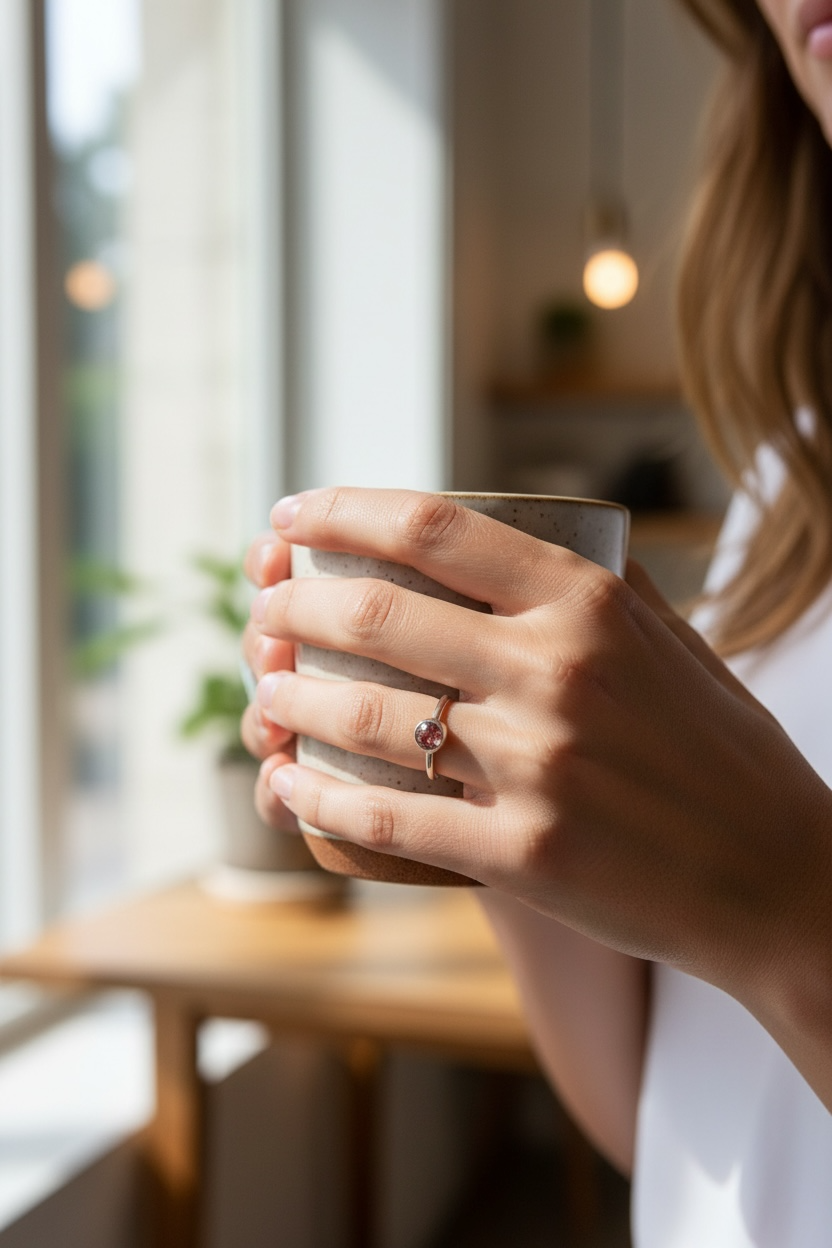 Quasar Gems USA – Großhandel Band/Stapelring – Turmalin Silberring stapelbar3