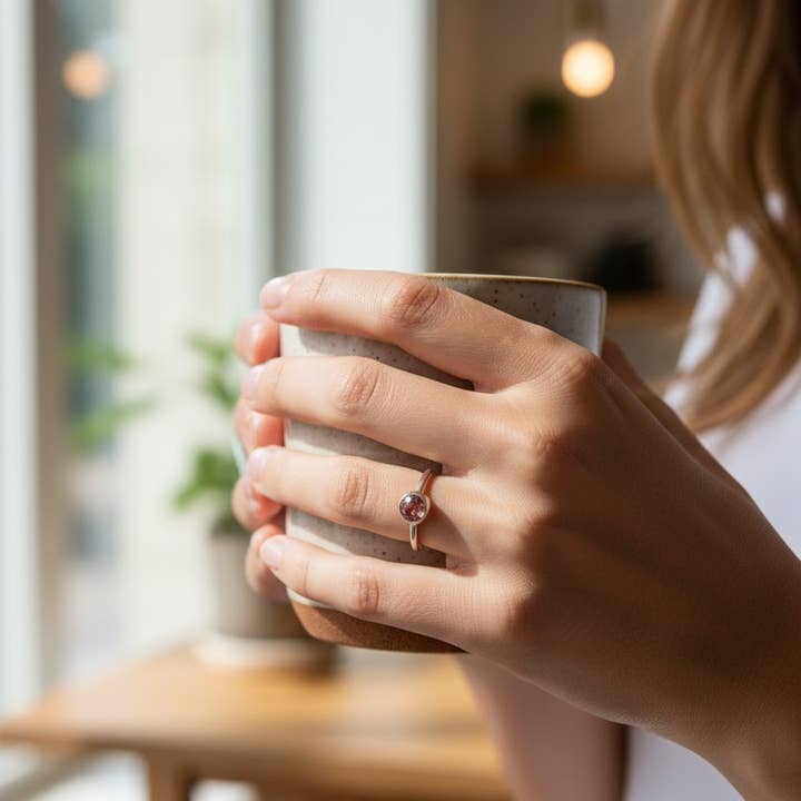 Quasar Gems USA – Großhandel Band/Stapelring – Turmalin Silberring stapelbar3