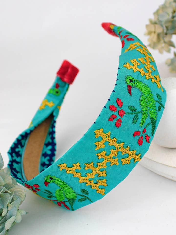 Frida Embroidered Headband for wholesale by Ash & Rose