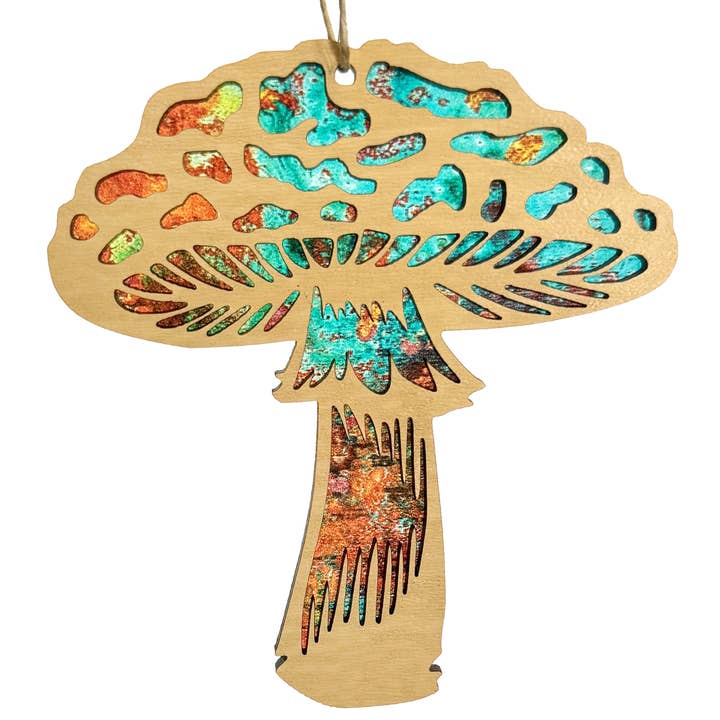 Mushroom Ornament | Woodland Hanging Decor for wholesale by Art by Sharell