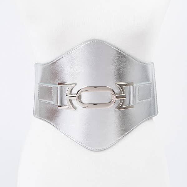 3AM BY H&D ACCESSORIES - Vente Ceinture – femme - Ceinture élastique large en similicuir8