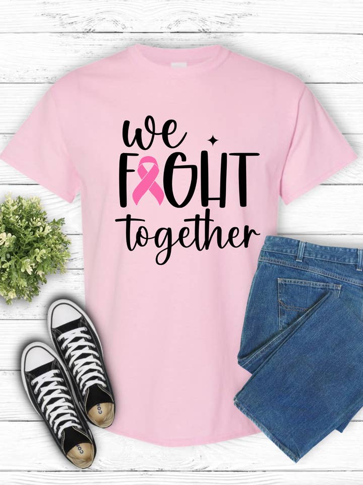 Wir kämpfen gemeinsam T-Shirts zur Krebsaufklärung für den Großhandel von Klassy Collections