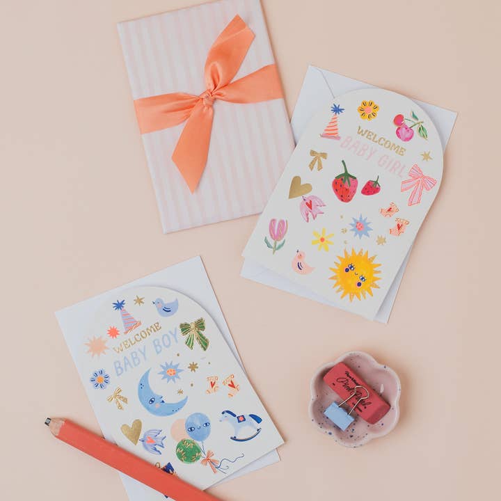 Hotchpotch - Wholesale Birthday Card - Pablo Baby Girl Icons1