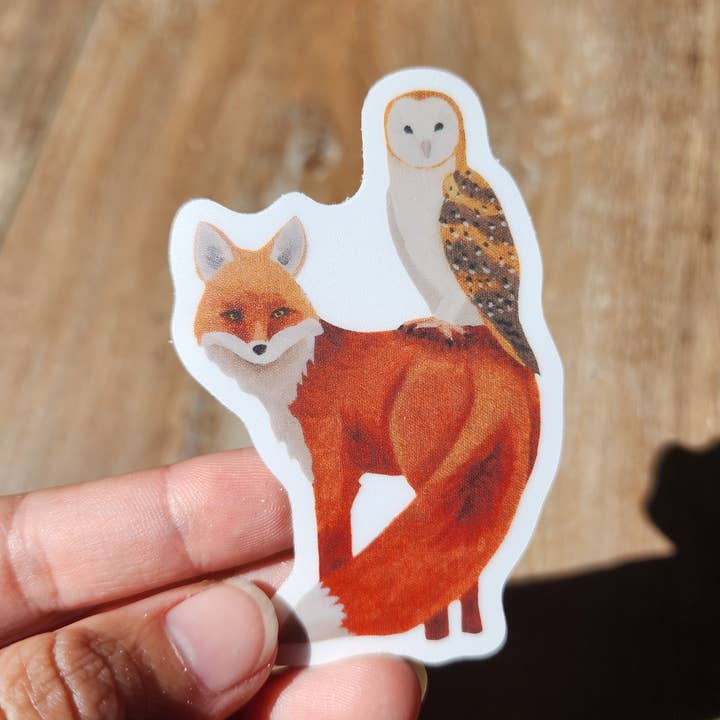 Between Worlds Sticker with Clear Border for wholesale by Through Natures Window