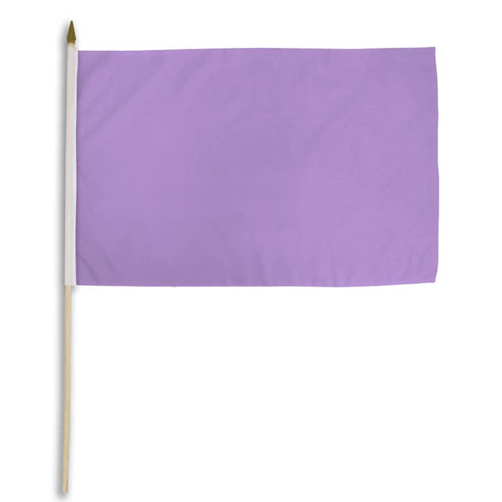 Pastel Purple Solid Color 12x18in Stick Flag for wholesale by Flags Importer
