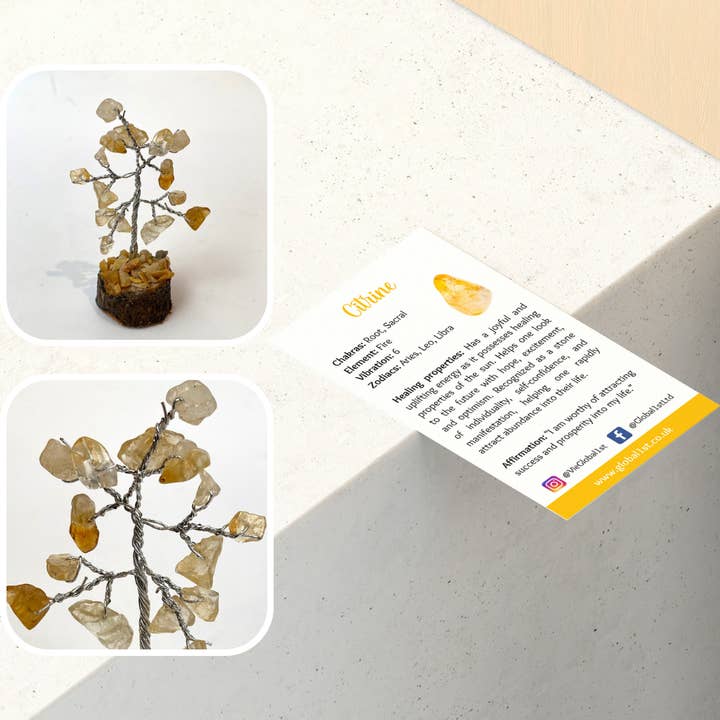 VIE - Wholesale Decorative tabletop object - Micro Gemstone Tree, 15 Beads11