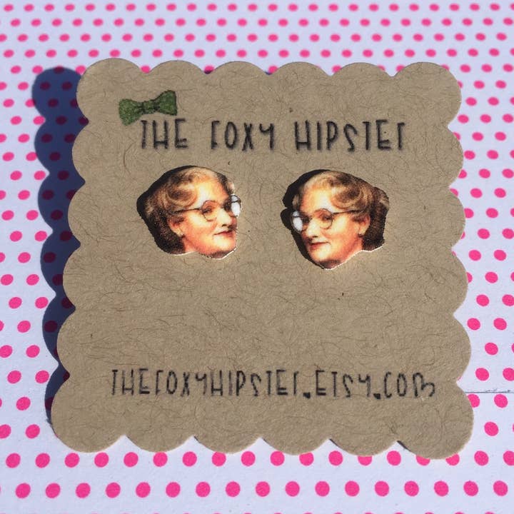 Pendientes Mrs. Doubtfire para venta al por mayor de The Foxy Hipster