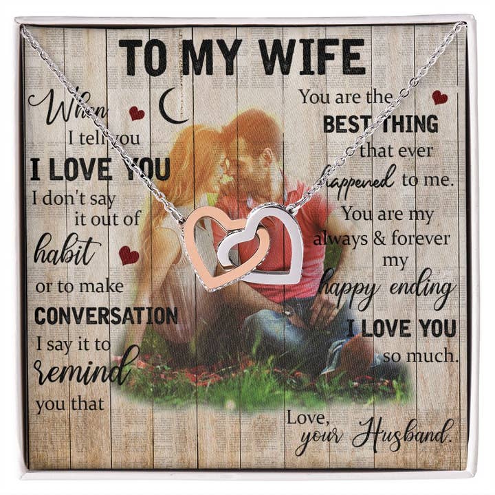 Gift For Wife - Interlocking Hearts Necklace for wholesale by Sunkissed Shores Jewellery