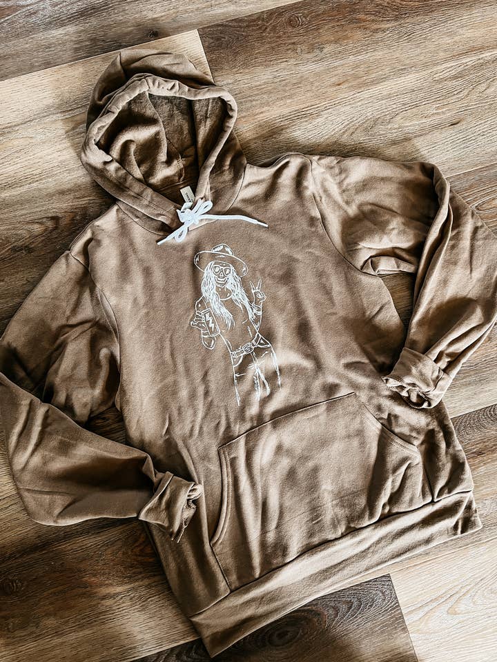 Outlaw Cowgirl Hoodie for wholesale by SRM Custom Art & Design