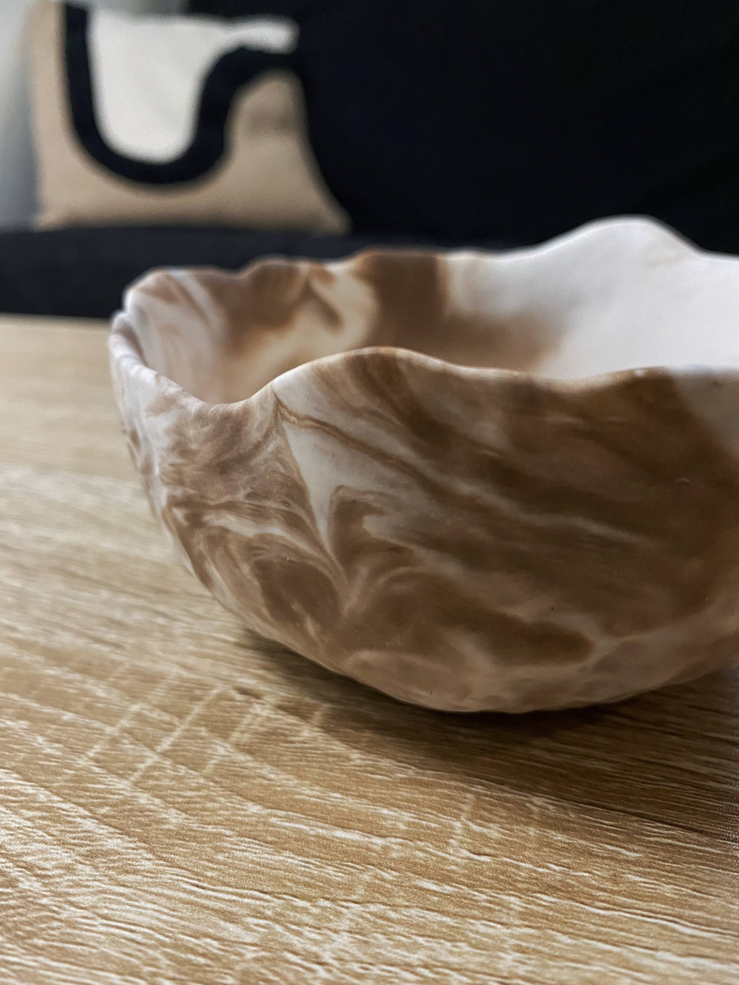 Mar(és)ine - Wholesale Decorative Plate/Dish/Bowl - Empty pocket bowl - "The Exotic" marbled color11