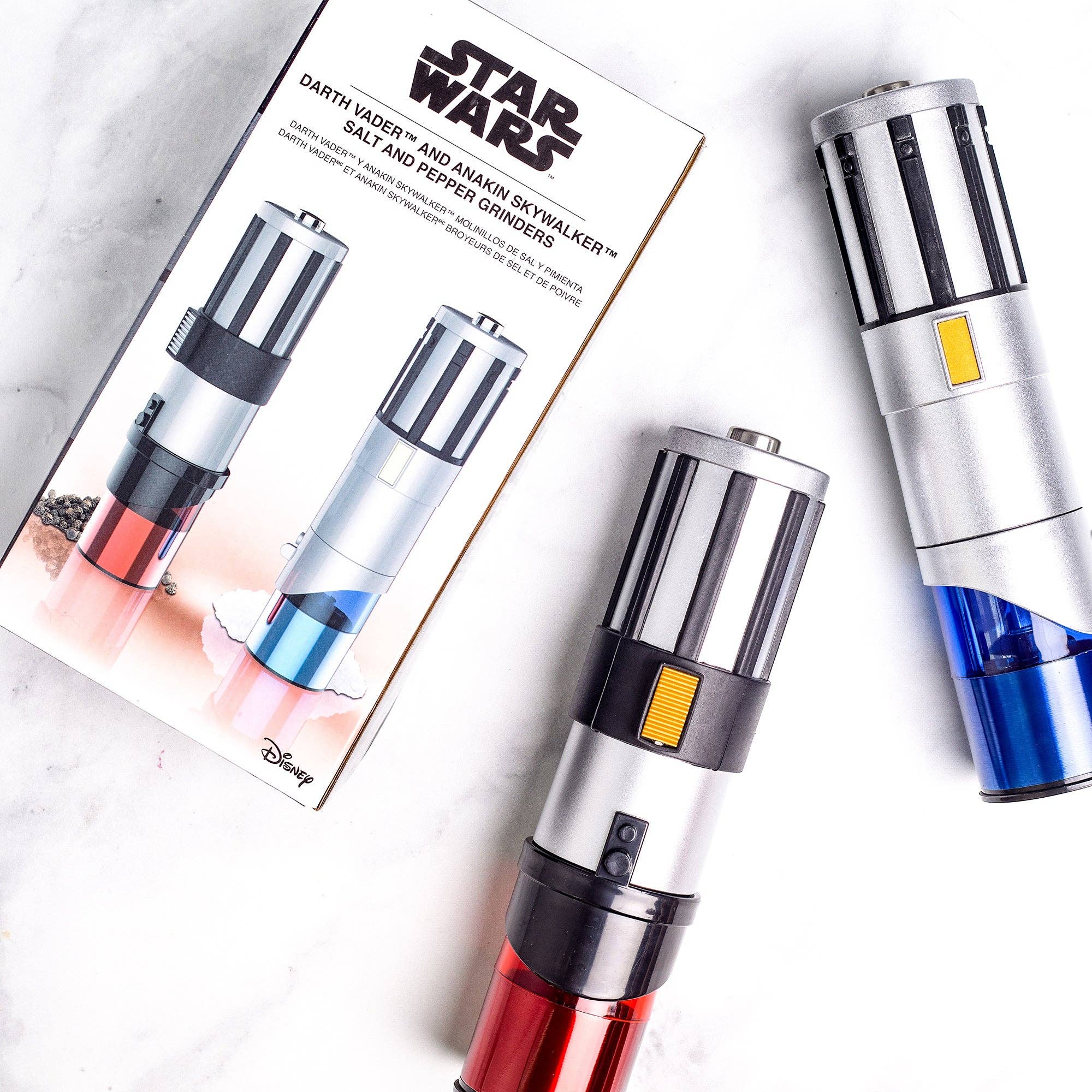 Uncanny Brands - Wholesale Kitchen Appliance - Uncanny Brands Star Wars Lightsaber Electric Salt & Pepper Mill Grinder (Pack of 2)2