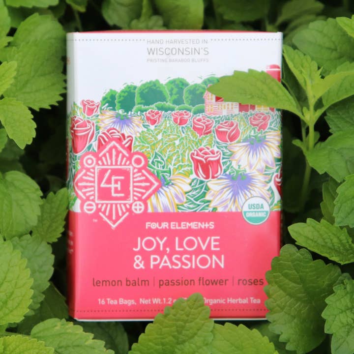 Thé Joy, Love & Passion - 16 sachets pour la vente par Four Elements Organic Herbals
