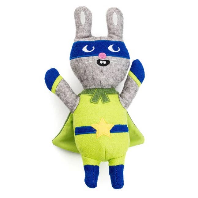 Jumping Jax Rabbit Wool Dog Squeak Toy (One Size) for wholesale by Jax & Bones