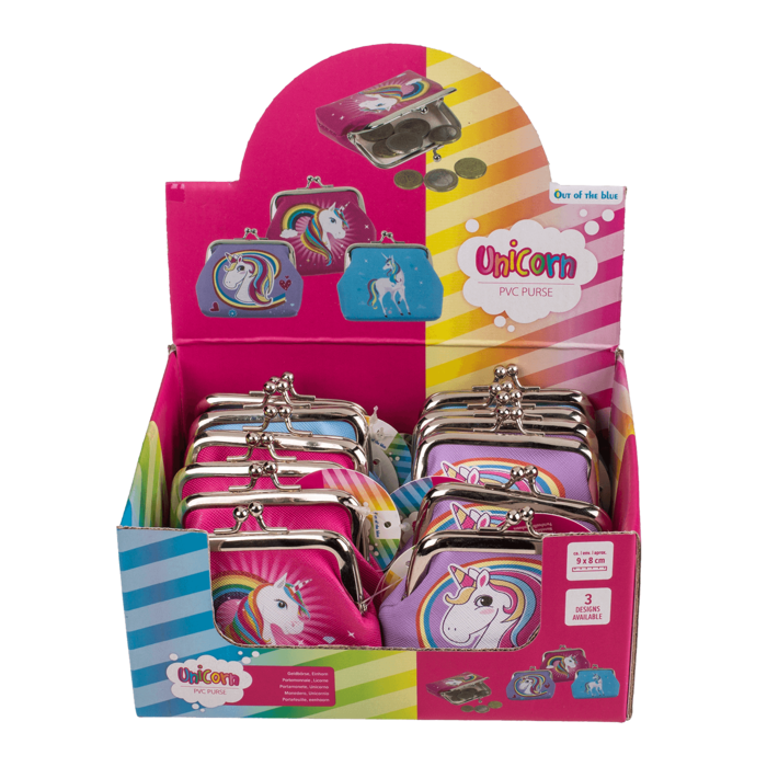 Out of the blue KG - Wholesale Coin Purse - Kids - PVC Purse, Unicorn,1