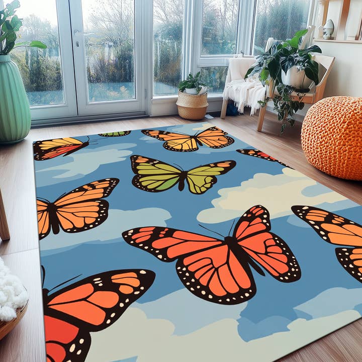 Cielo de Flutter - Alfombra de Lana NZ Hecha a Mano - Opciones Personalizadas para venta al por mayor de Sova Rugs