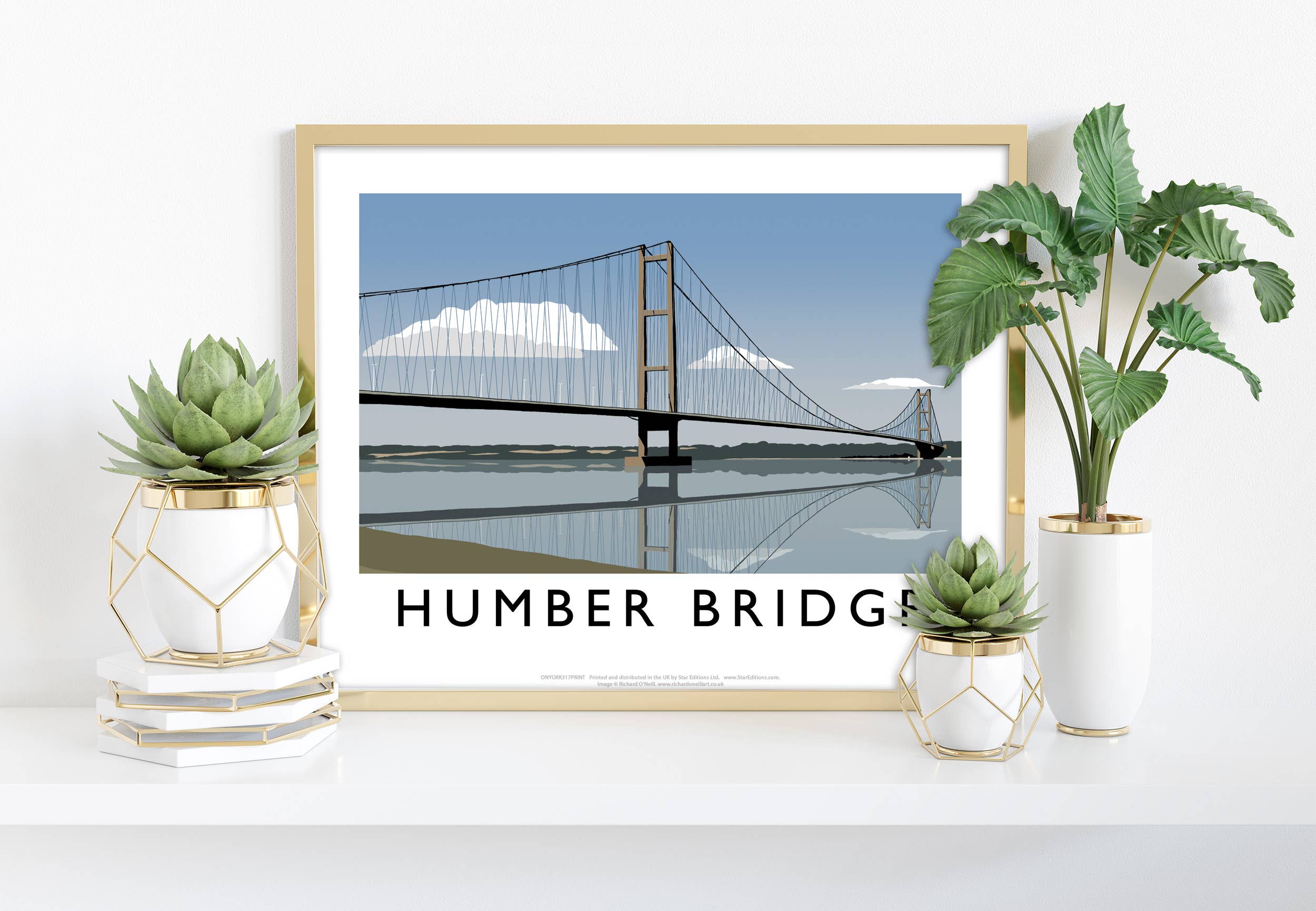 Star Editions – Großhandel Kunstdruck – Humber Bridge von Künstler Richard O'Neill - Premium Kunstdruck0
