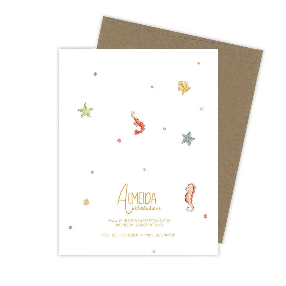Almeida Illustrations - Wholesale Baby Card - Under the Sea Welcome Baby Card3
