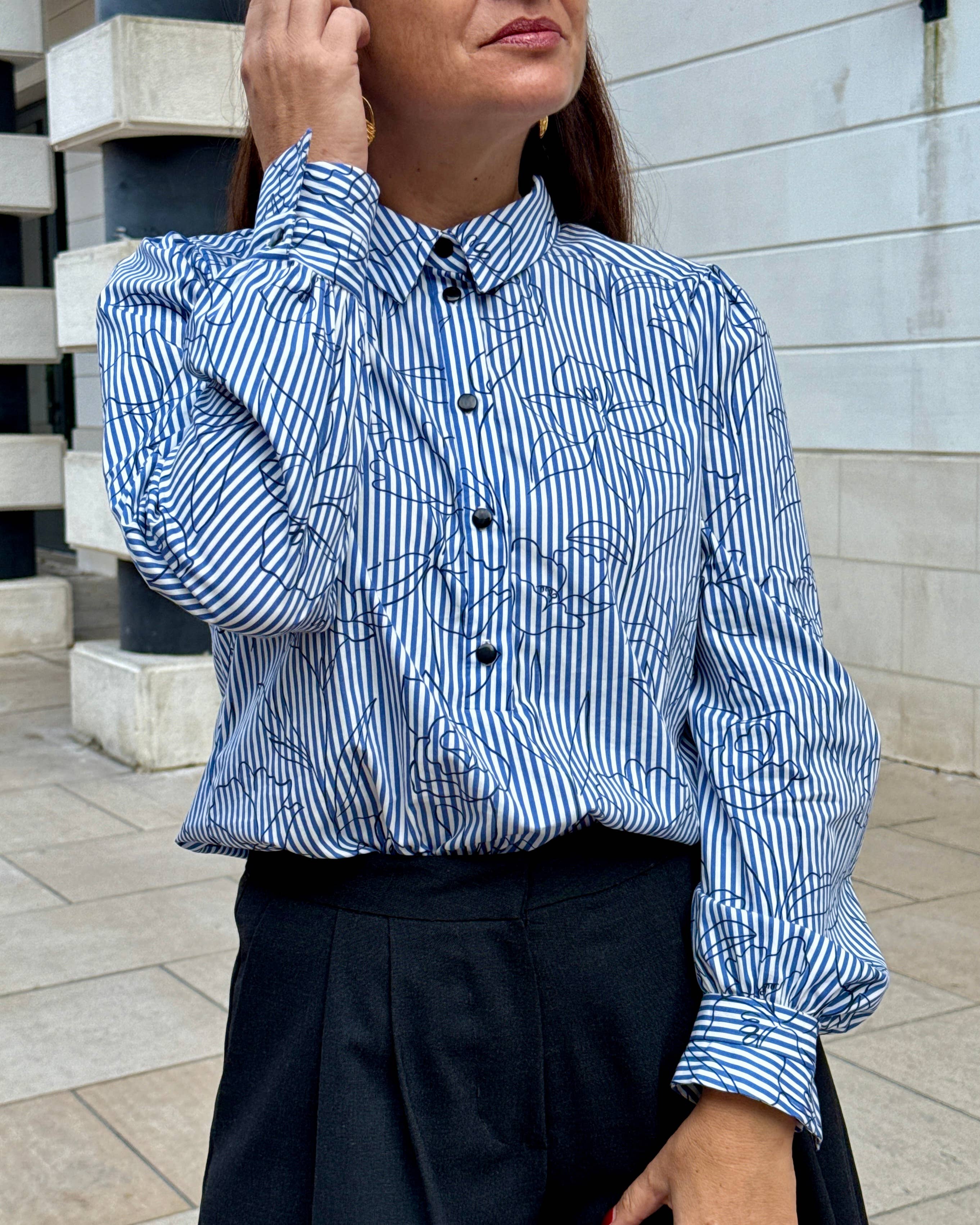 MY DRESS MADE - Wholesale Dress - Women's - Alyzée striped and floral cotton fabric - Printed in France7