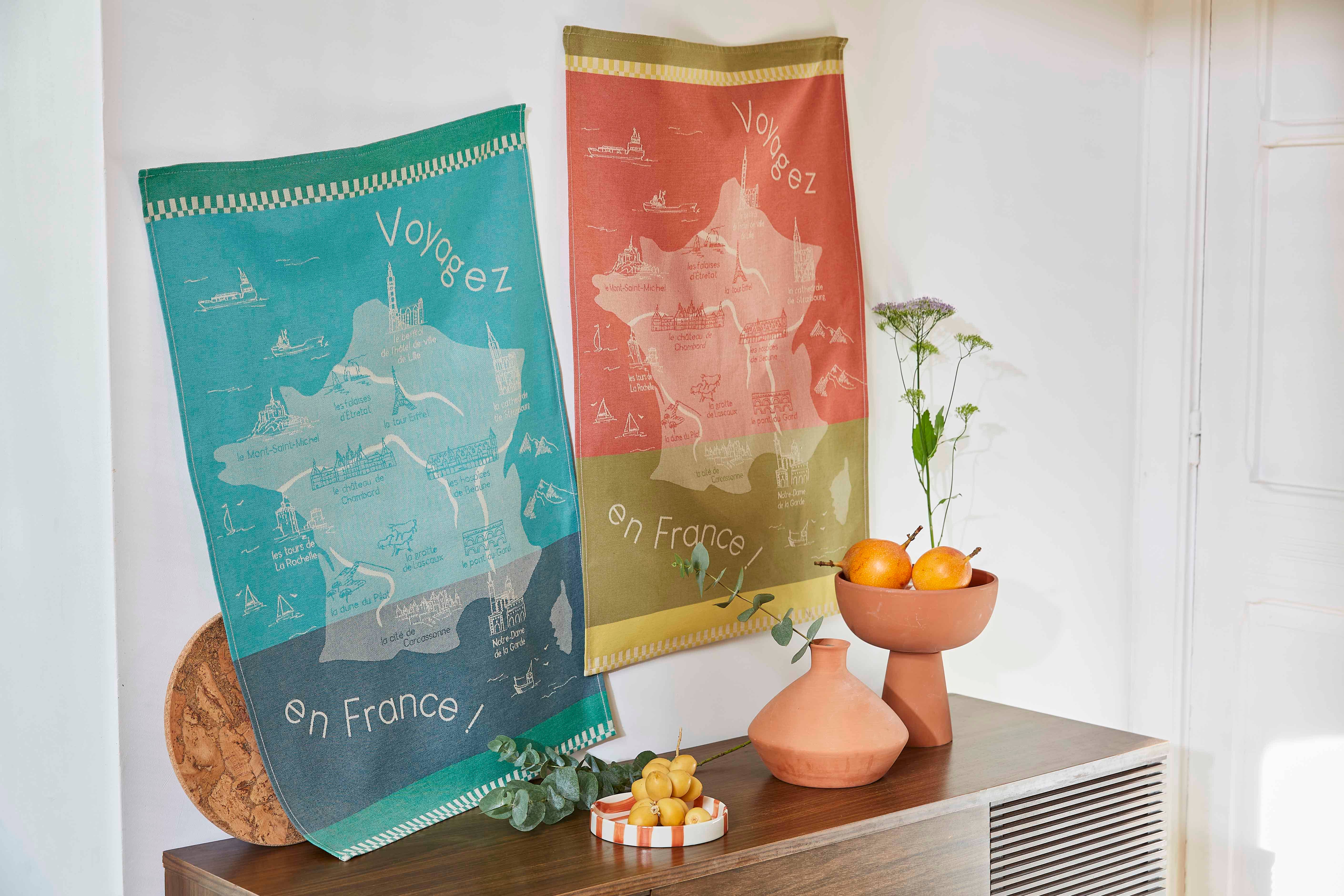 Coucke - Wholesale Tea Towel - Les monuments de France - Jacquard Tea Towel 50X0751