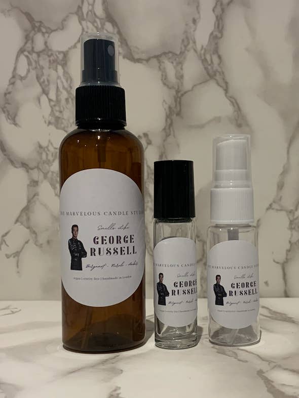 Smells Like George Russell Perfume And Room Sprays for wholesale by Marvelous Candle Studio