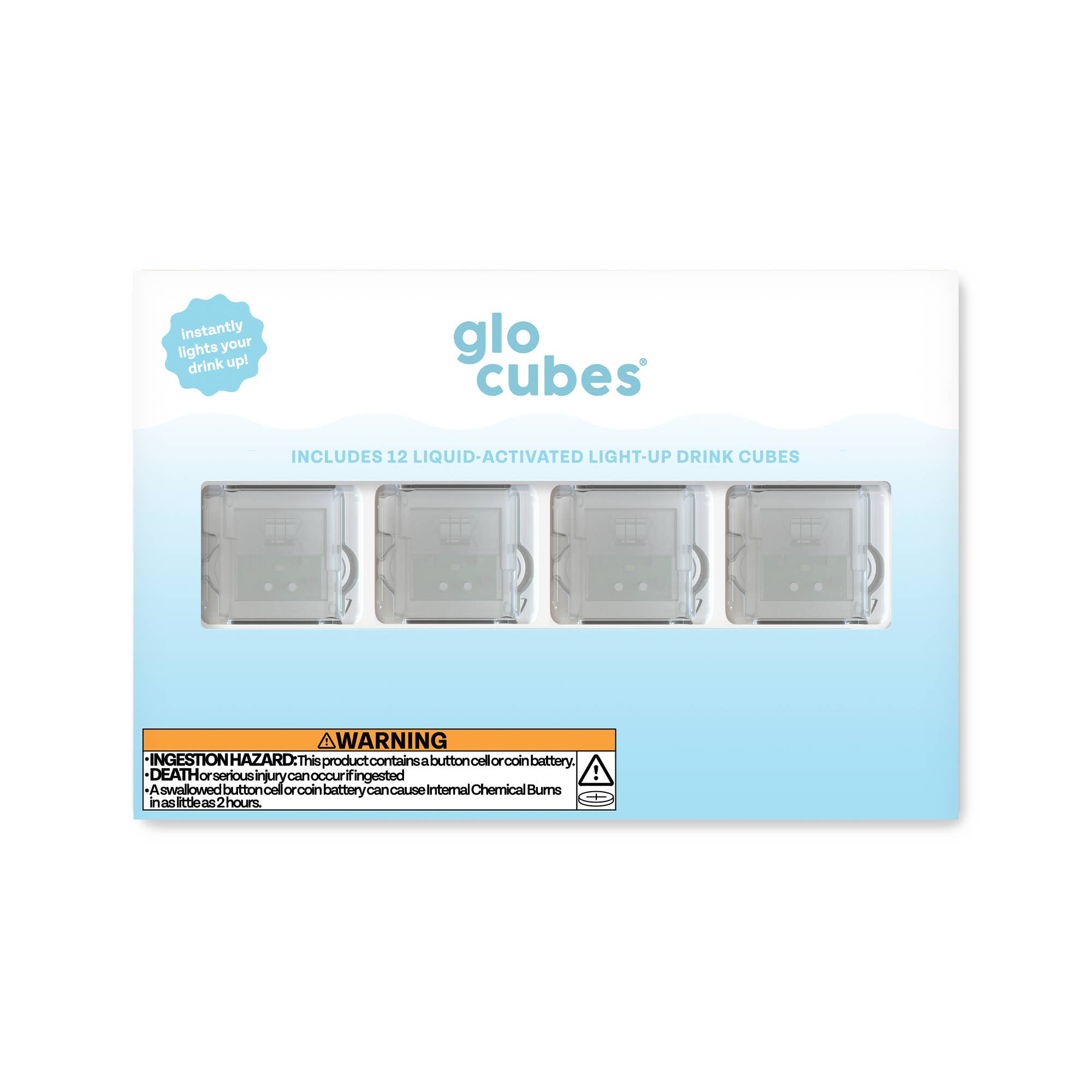 Glo Pals - Wholesale Bar Cart - Glo Cubes Blue 12-Pack 0