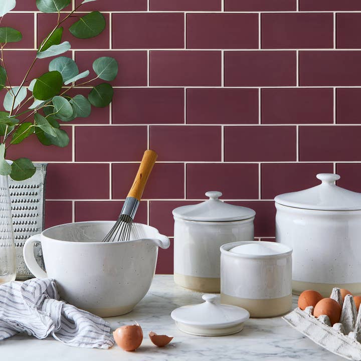 WS Tiles - Vente Carrelages muraux - Carreau de mosaïque en verre de 3" x 6", dosseret pour cuisine et salle de bain - 5 pieds carrés par carton86