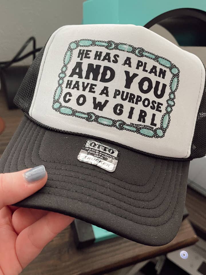 Ele Tem Um Plano Chapéu de Vaqueira por atacado de The Rustic J Boutique