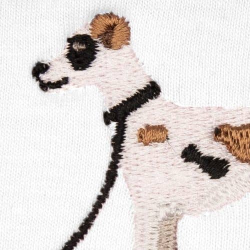 woof & wiggle – T-shirt – Unissexo por atacado – Camiseta unissex com bordado de cachorro Wish8