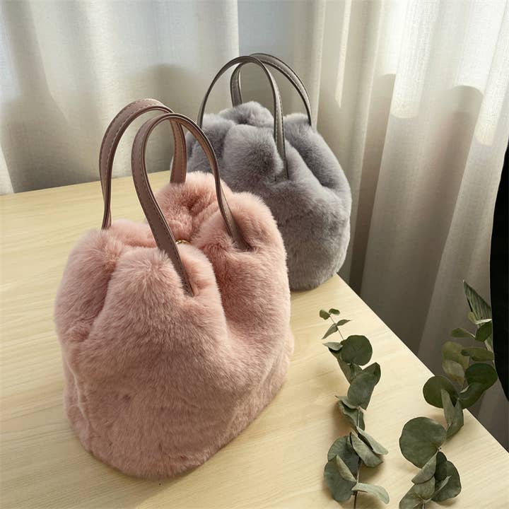 wandf - Wholesale Top handle bag – women's - Ladies Faux Fur Bag for Autumn and Winter Cute Plush Bag12