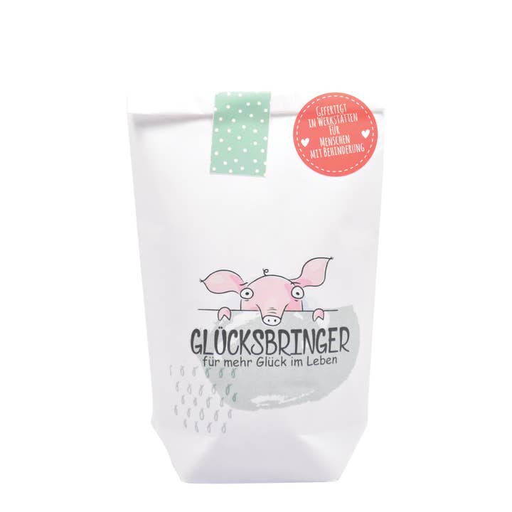 Lucky charm gift mini lucky bag with lucky pig for wholesale by Wunderle GmbH