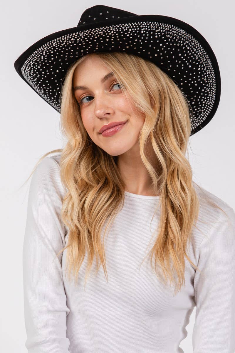 Collections by Fame Accessories - Wholesale Cowboy Hat - Women's - Western Studded Pattern Cowboy Hat1