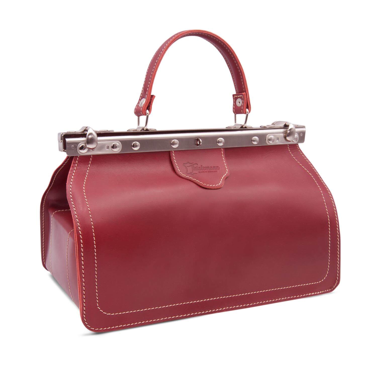 Thielemann Leather Manufacturer - Wholesale Top Handle Bag - Women's - “Santa Maria” doctor bag with leather pockets9