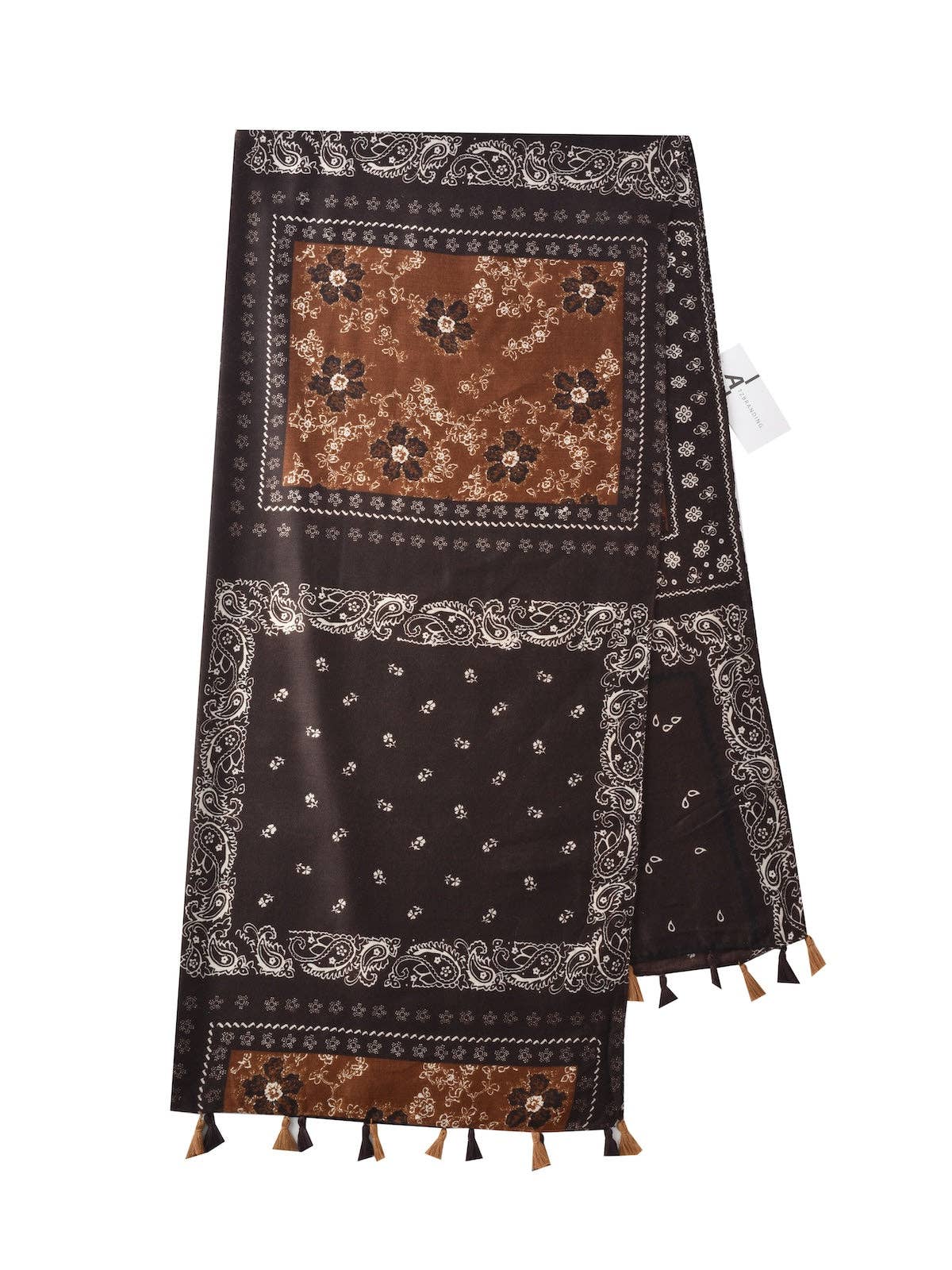 Funkyrel® Atzbranding Limited - Wholesale Scarf - Women's - Scarvii - Paisley Pattern Fringed Scarf6
