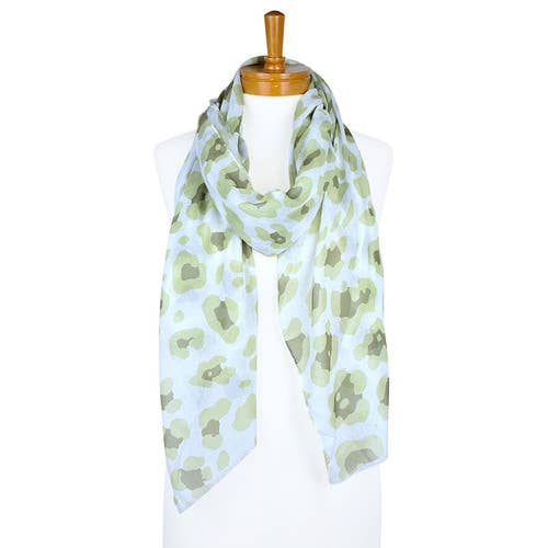 Taylor Hill Scarves & Co - Wholesale Scarf - Women's - THSS2307: Olive: Animal Print Scarf