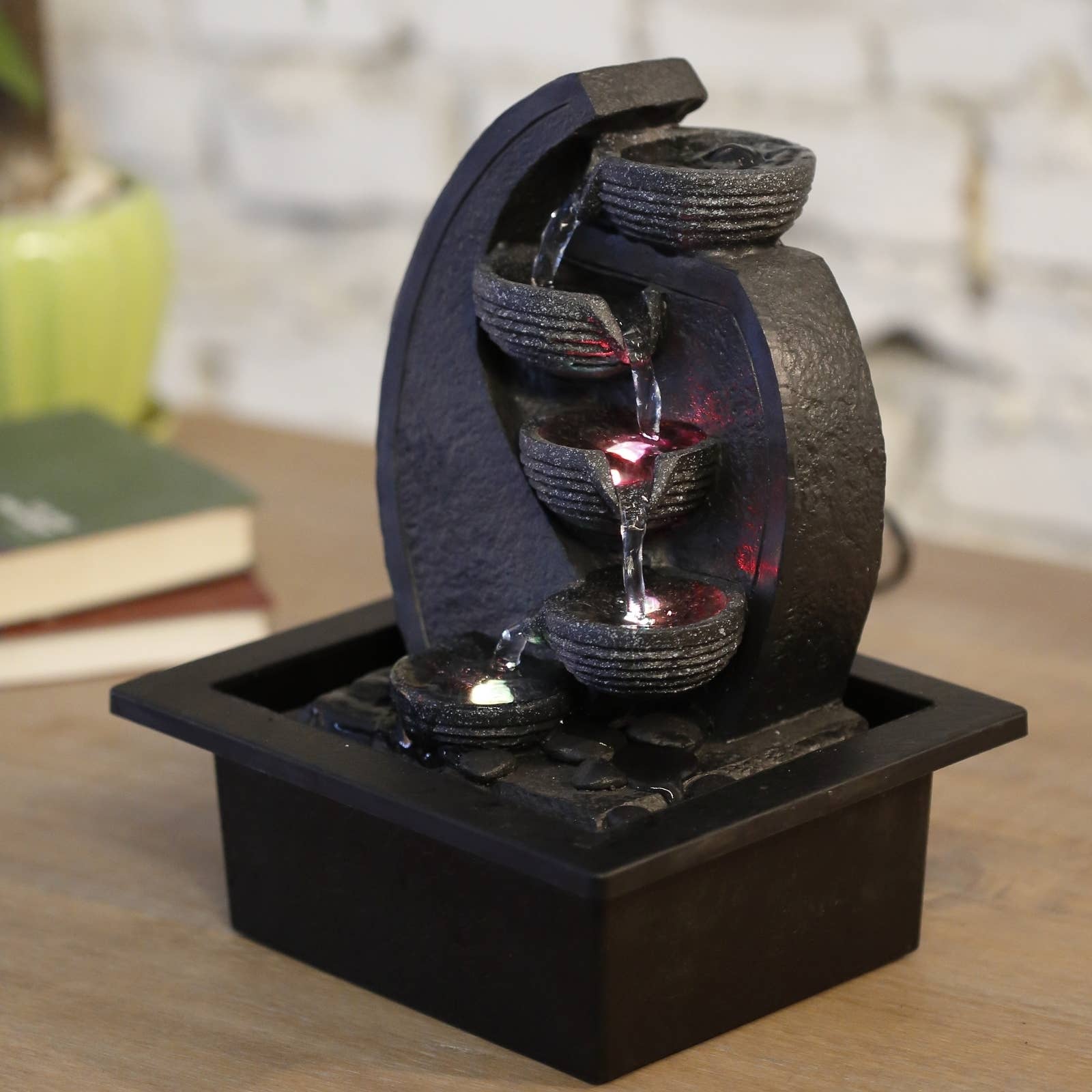 Zen'Arôme - Venta al por mayor Decoración navideña - Fuente de interior en cascada con luces LED - Decoración zen13